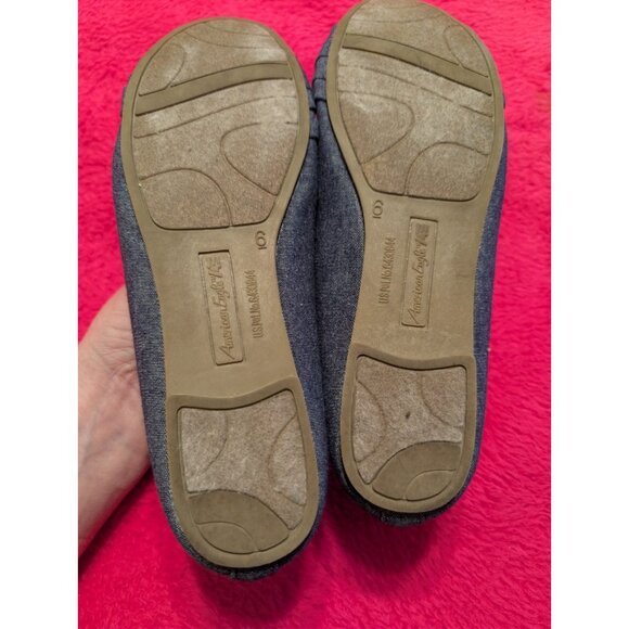 American Eagle by Payless Blue Denim Flats Women’s 6 Slip On Ballet Casual Shoes - Picture 6 of 6